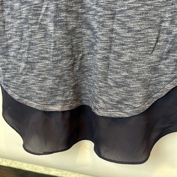 Green Envelope Navy Heather Sweatshirt with bottom accent - Picture 5 of 7